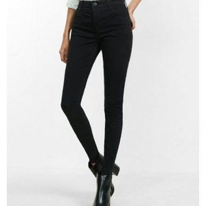 High Rise Black Jean Leggings